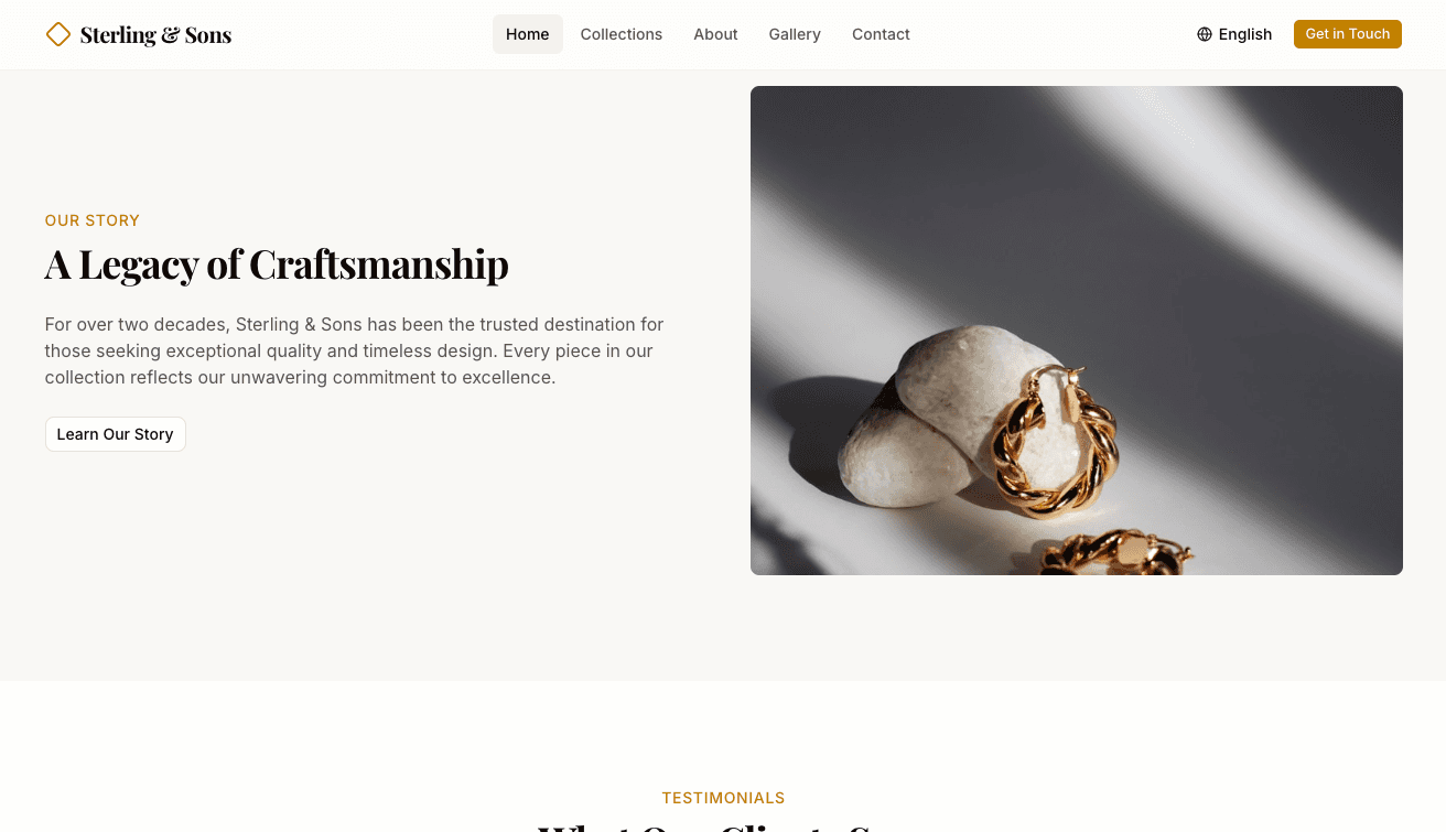 Sterling Jewelry website screenshot
